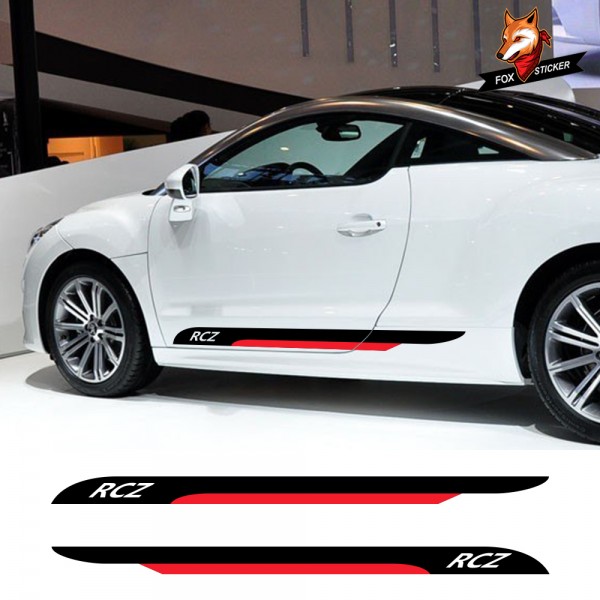 Auto DIY Vinyl Film Decals Automobiles Car Door Side Skirt Stripes Stickers For PEUGEOT RCZ Styling Tuning Car Accessories